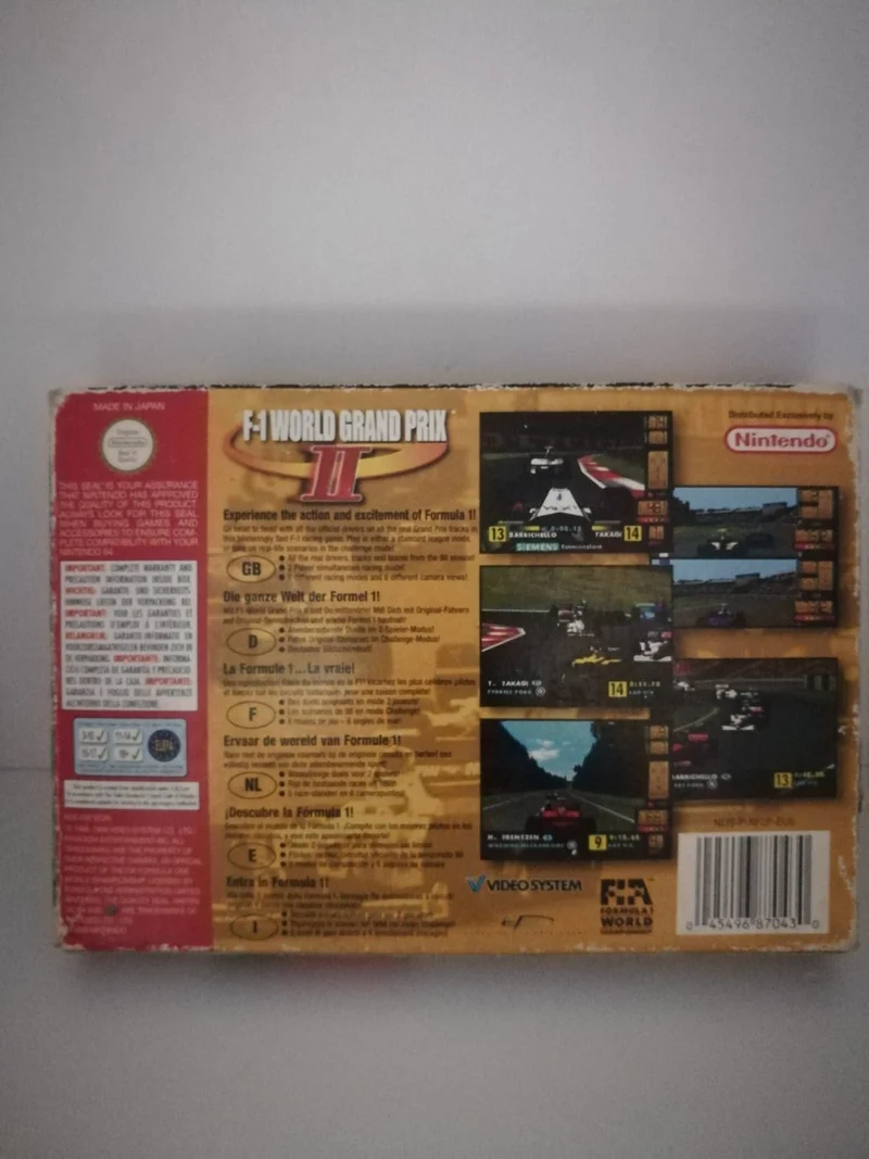 F-1 WORLD GRAND PRIX 2 NINTENDO 64 (versione europea)