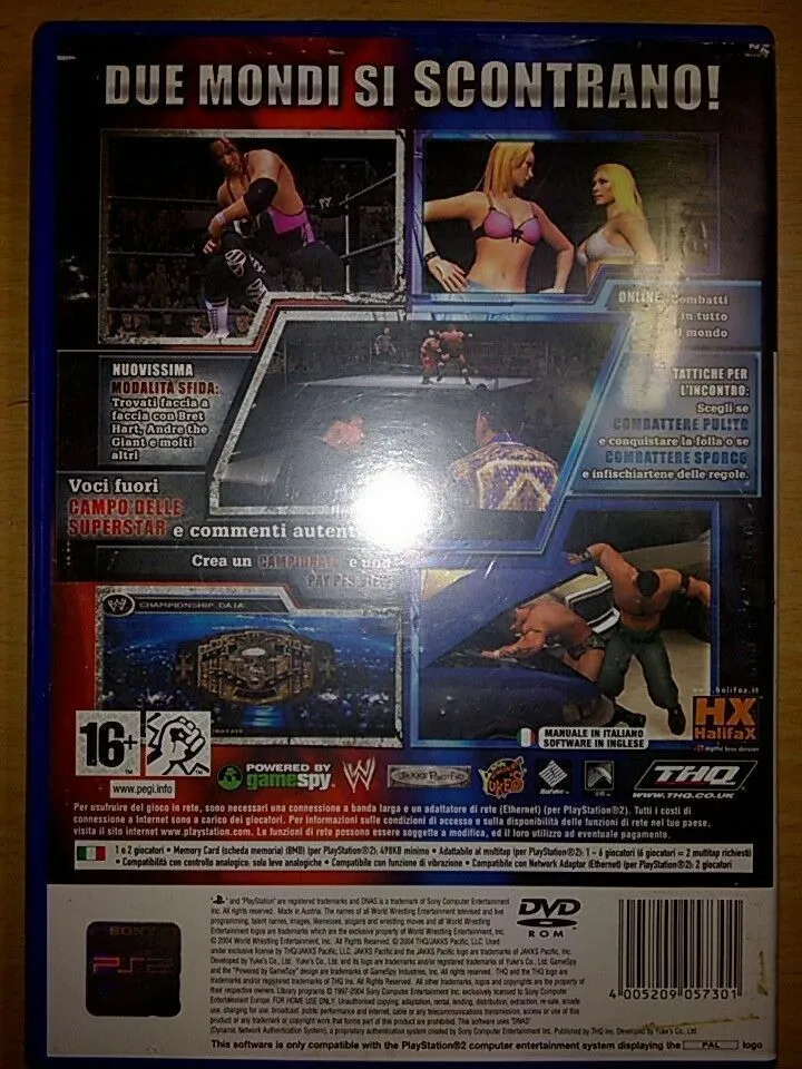 SMACK DOWN ! VS RAW PS2 (versione italiana)(usato)