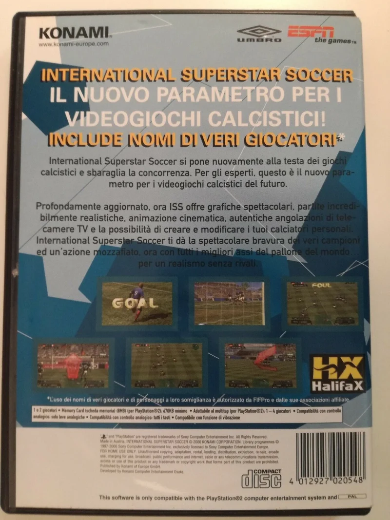 ISS INTERNATIONAL SUPERSTAR SOCCER PS2 (versione italiana )(usato garantito)