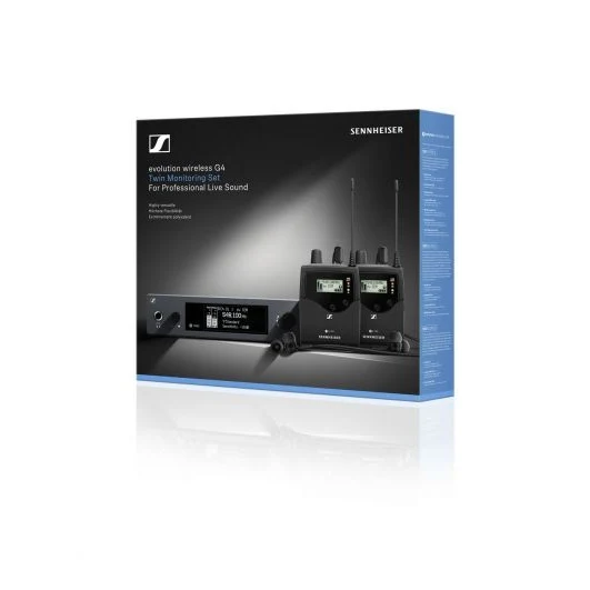 Sennheiser EW IEM G4-TWIN-B wireless in-ear set (transmitter + 2 receivers)