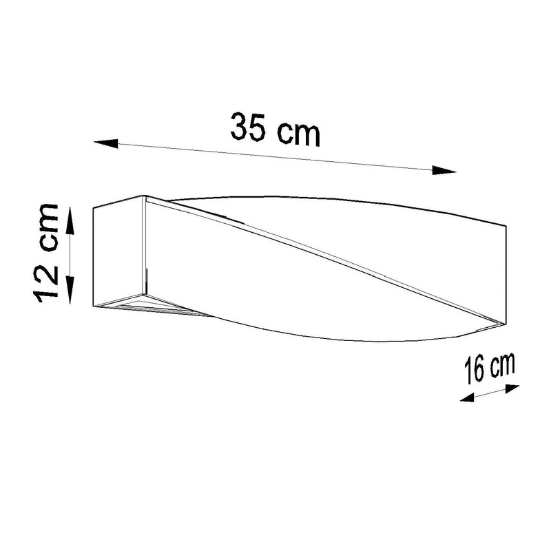 Luminaire wall lamp, Sollux SL.0229 Sigma Mini White, 60 W, E27