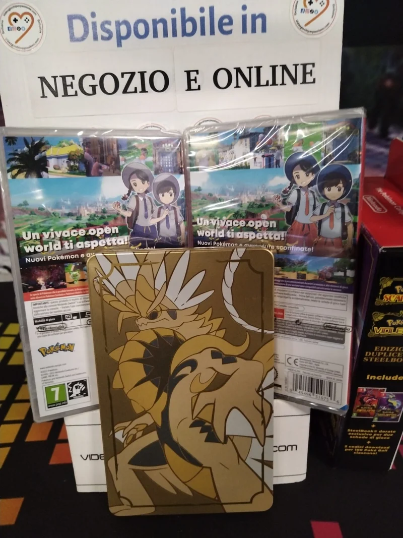 Pokémon Scarlatto e Violetto Edizione Duplice con Steelbook -Nintendo Switch - Ed. Italiana