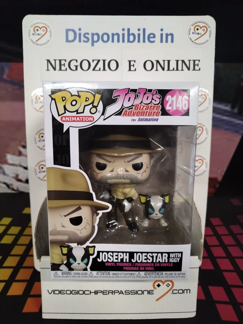 Funko Pop! JoJo's Bizarre Adventure -Joseph Joestar con Iggy -2146
