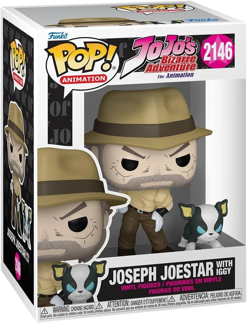 Funko Pop! JoJo's Bizarre Adventure -Joseph Joestar con Iggy -2146