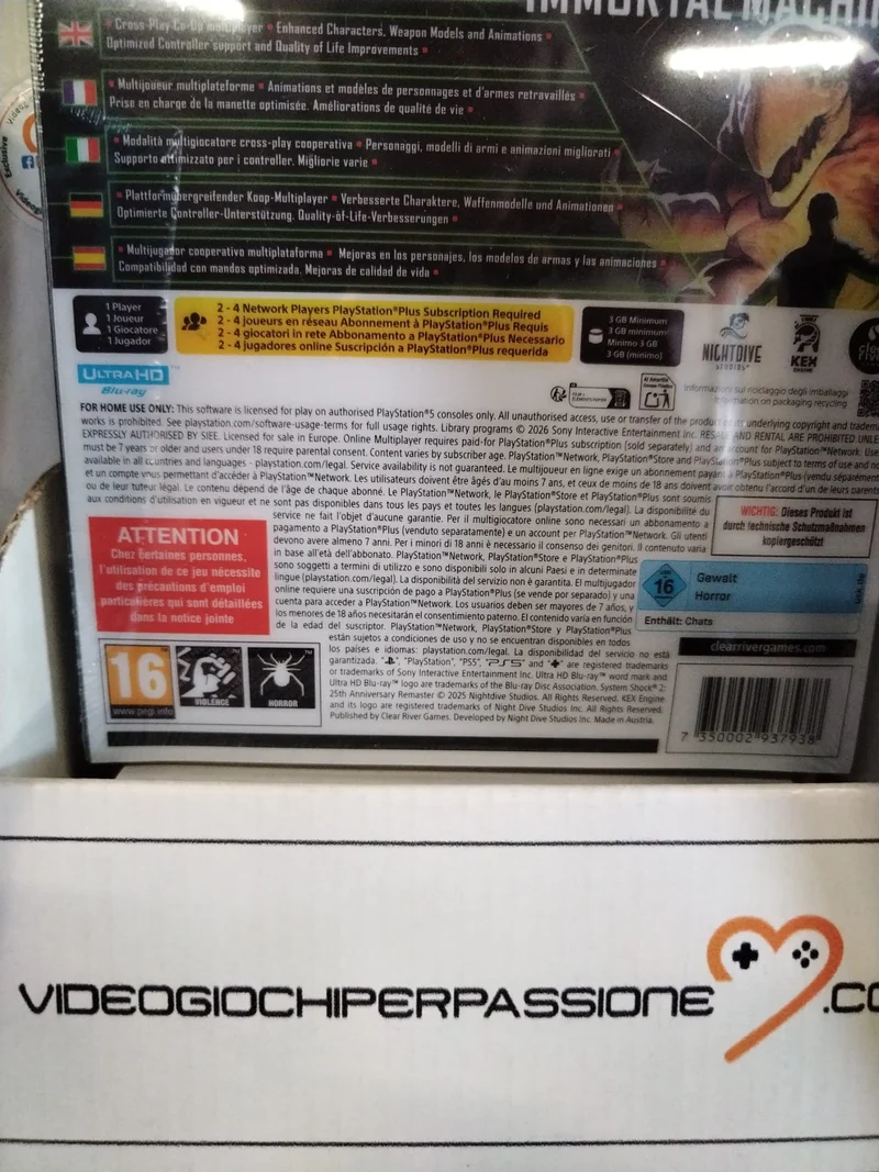 System Shock 2: 25th Anniversary Remaster Deluxe Edition Playstation 5 Edizione Europea