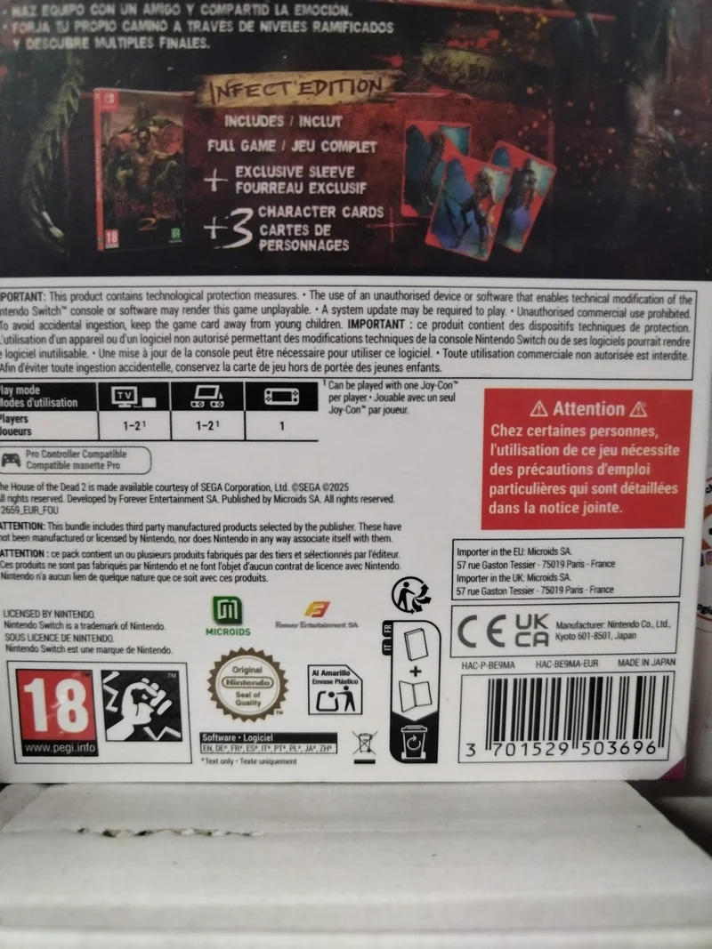 The House Of The Dead 2 Remake Infect'Edition Nintendo Switch