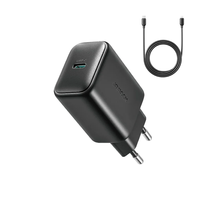 JOYROOM JR-TCF23 network charger USB-C 25W SFC / PPS / PD with Cable C to C - Black