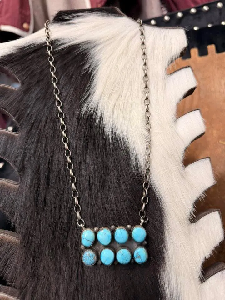 Prince Turquoise 8 Stone Necklace