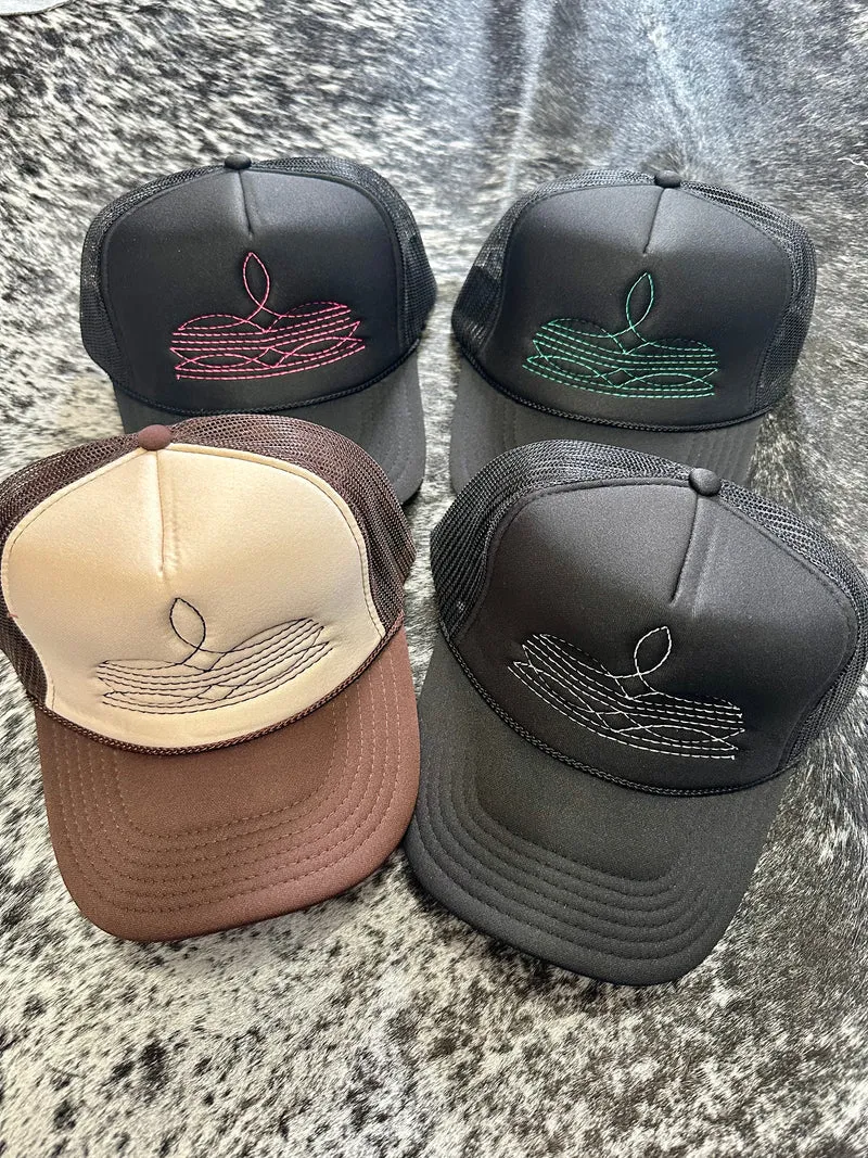Boot Stitch Trucker Hats