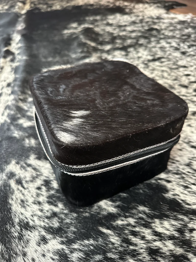 Black/White Cowhide Jewlery Box