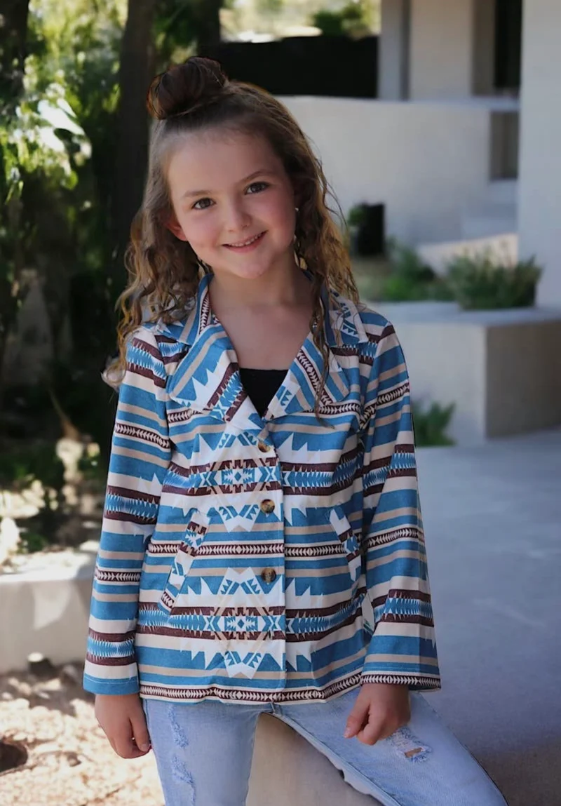 Girls Aztec Blazer