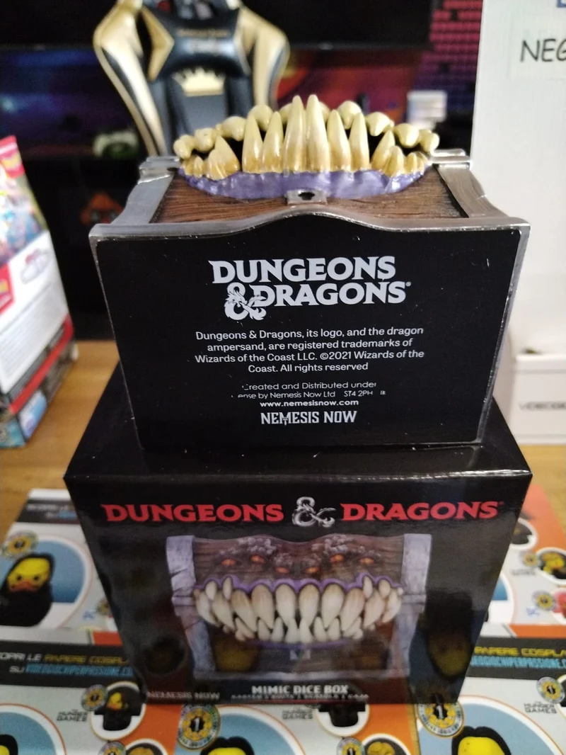 Dungeons & Dragons Mimic Dice Box, Resina, Licenza Ufficiale