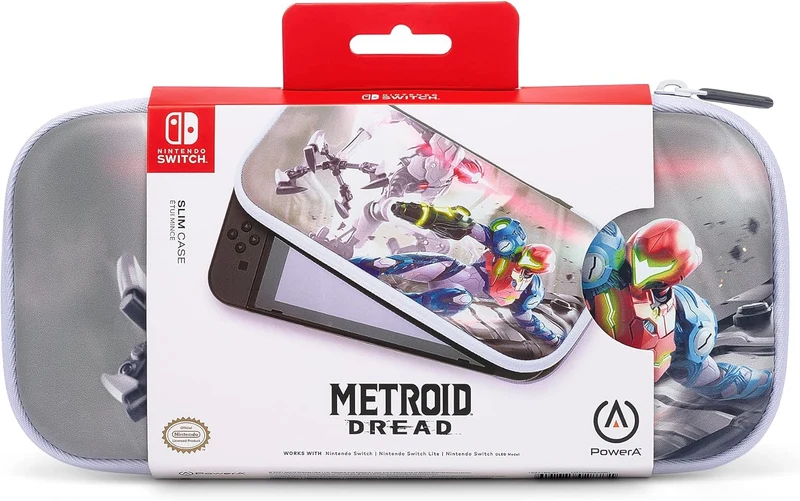 Custodia sottile PowerA per Nintendo Switch modello OLED, Nintendo Switch e Nintendo Switch Lite - Metroid Dread