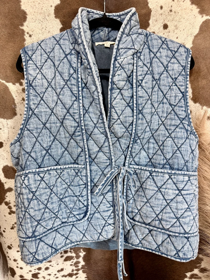 Denim Quilted Vest