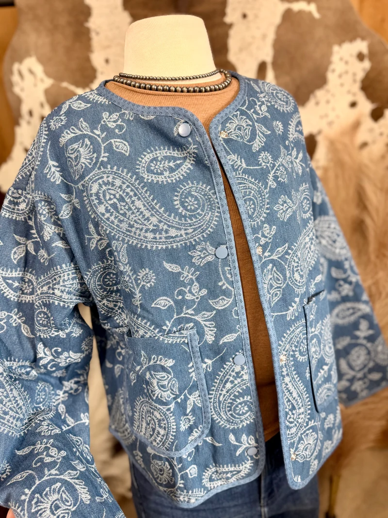 Denim Paisley Jacket