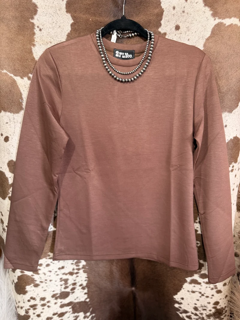 Mocha Luxe Basic Top