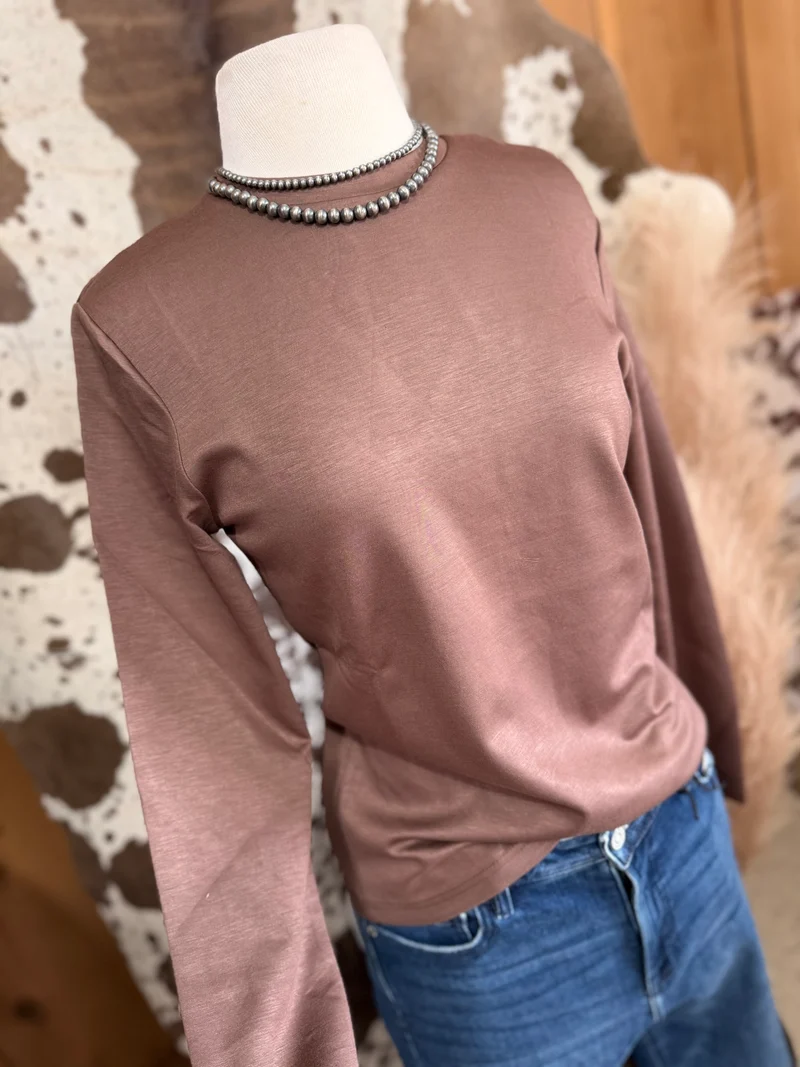Mocha Luxe Basic Top