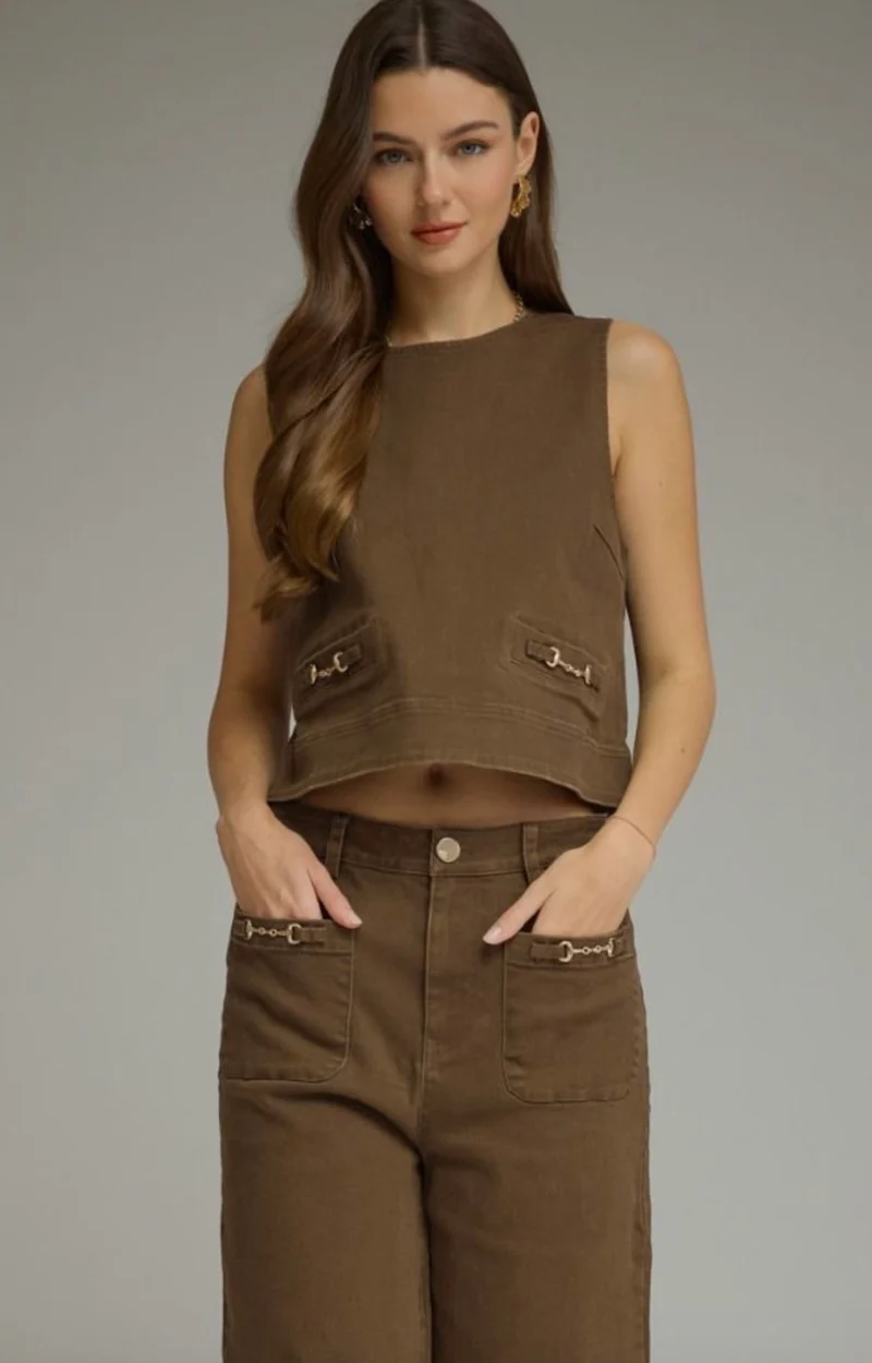 Brown Horse Bit Tank