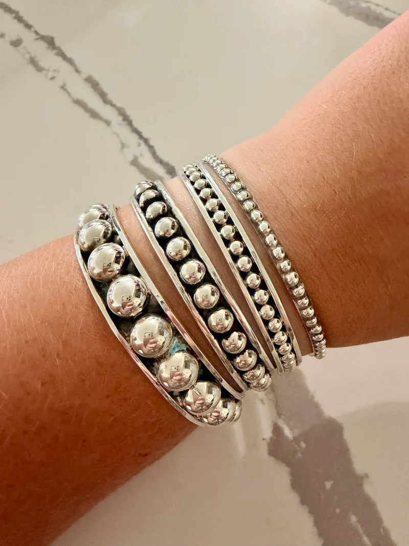 Sterling Silver Ball Bangles