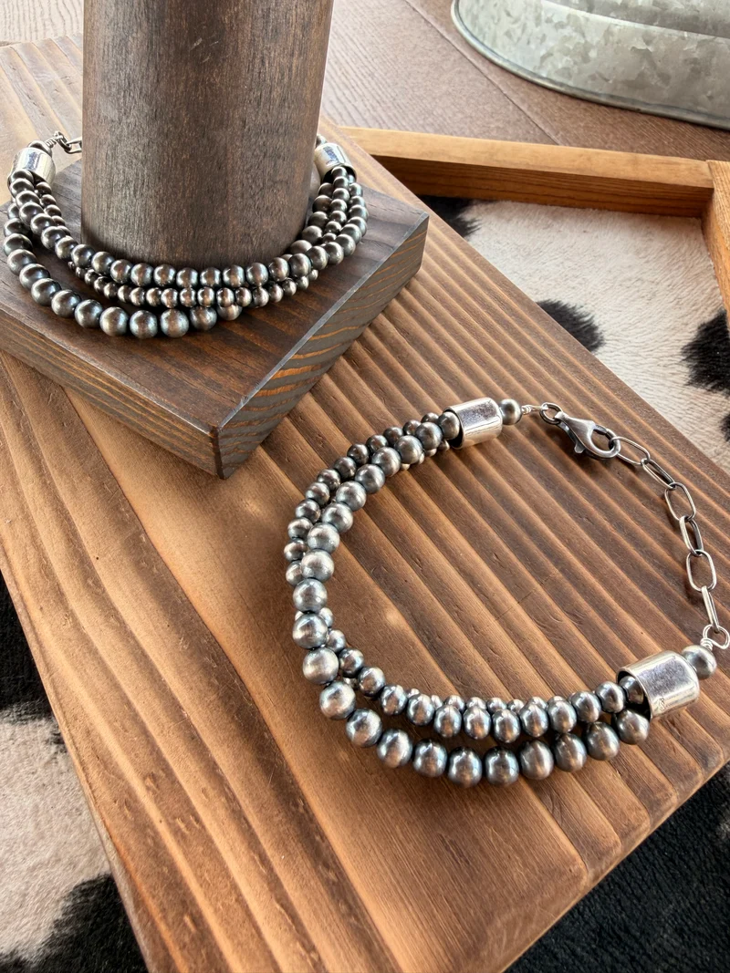 3 Strand Sterling Pearls Bracelet