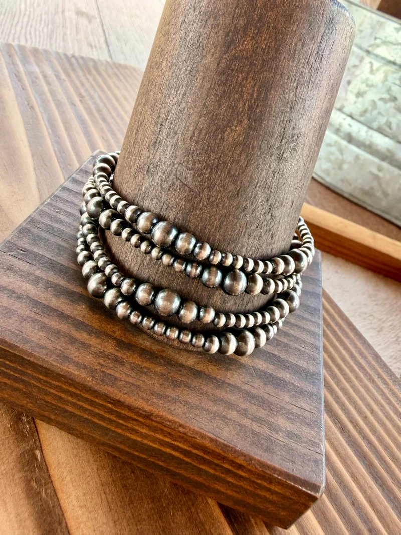 4-6mm Sterling Pearls Stretch Bracelet
