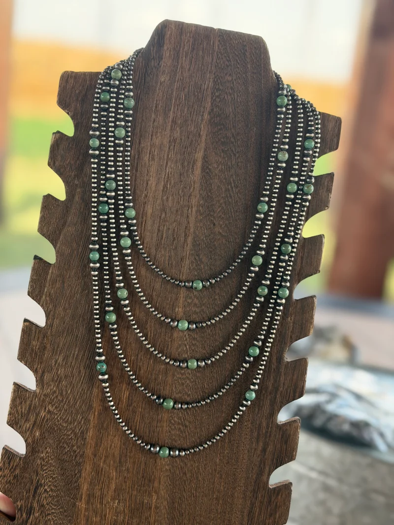 Turquoise / Sterling Pearls Necklaces