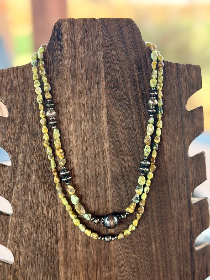 Palomino / Sterling Pearls Necklace
