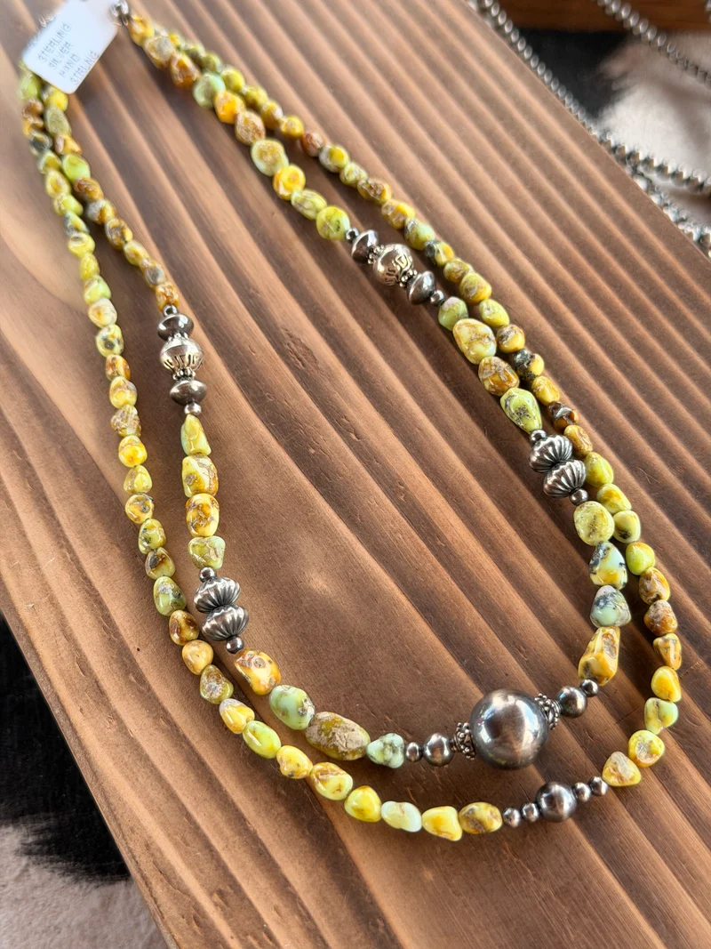 Palomino / Sterling Pearls Necklace