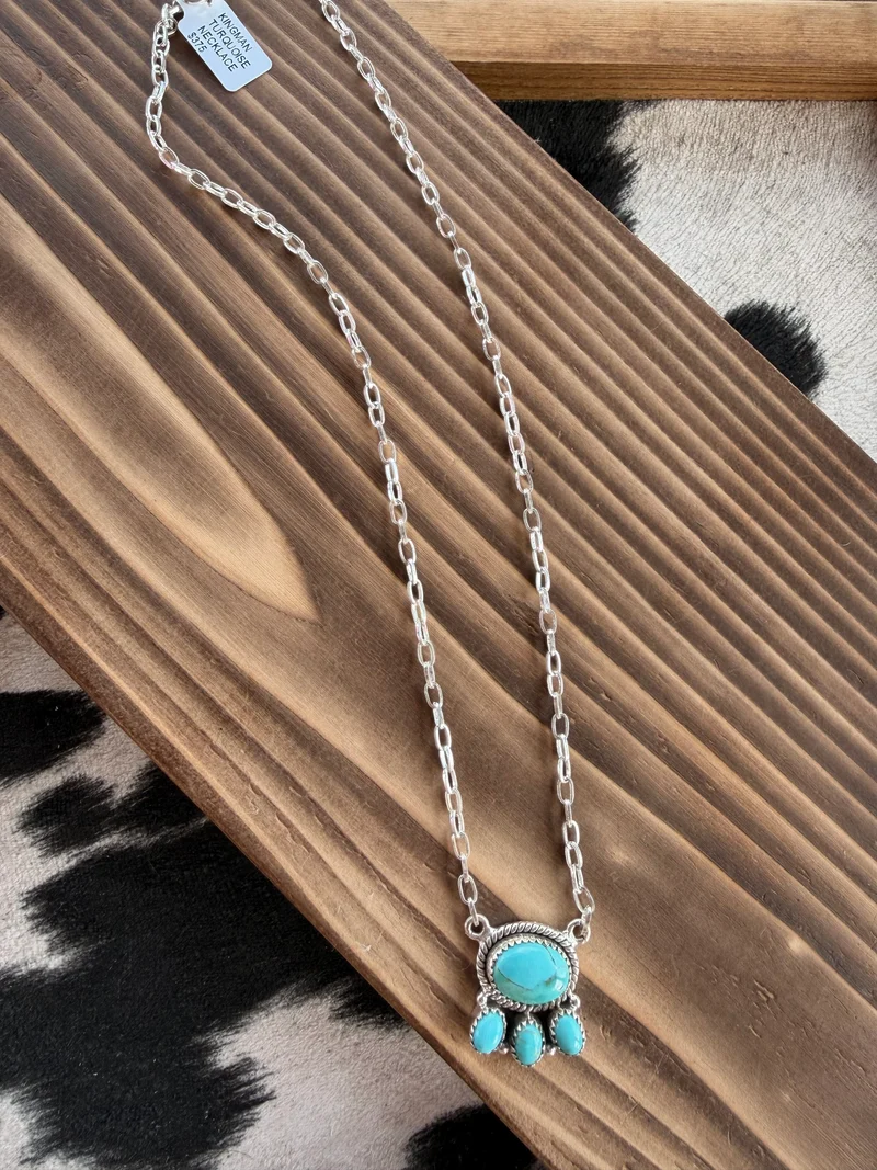 Kingman Turquoise Multi Stone Necklace
