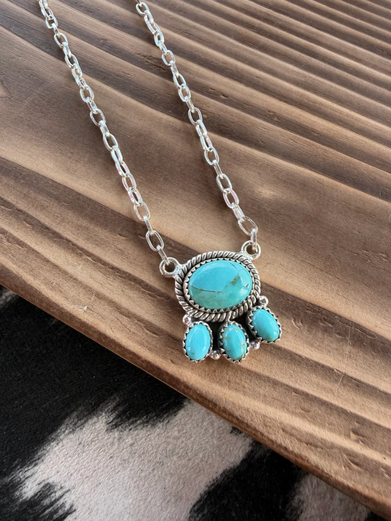Kingman Turquoise Multi Stone Necklace