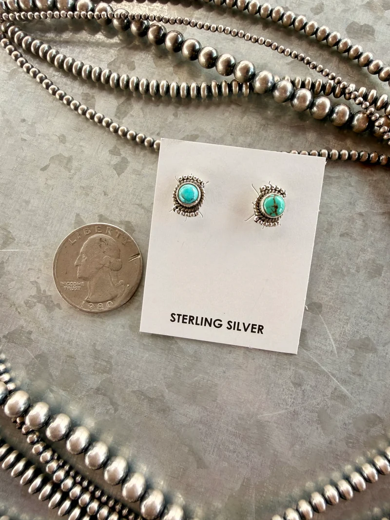 Kingman Turquoise Stud Earrings