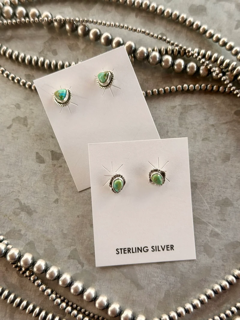 Kingman Turquoise Stud Earrings