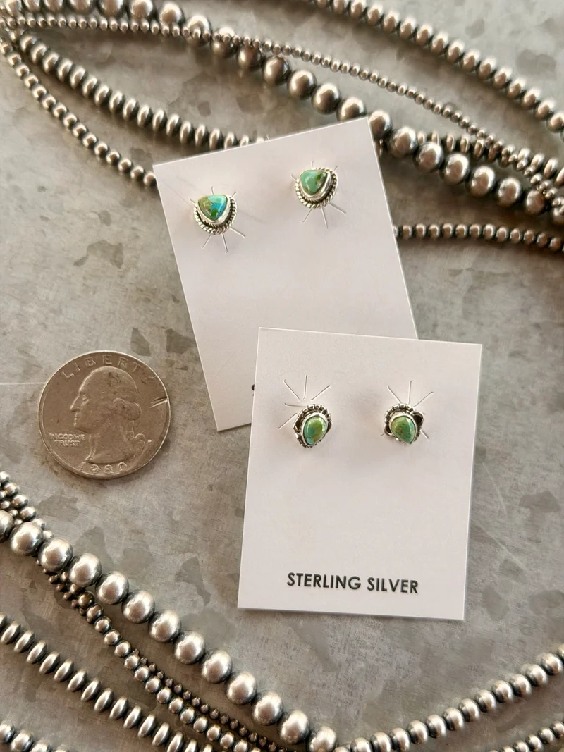 Kingman Turquoise Stud Earrings