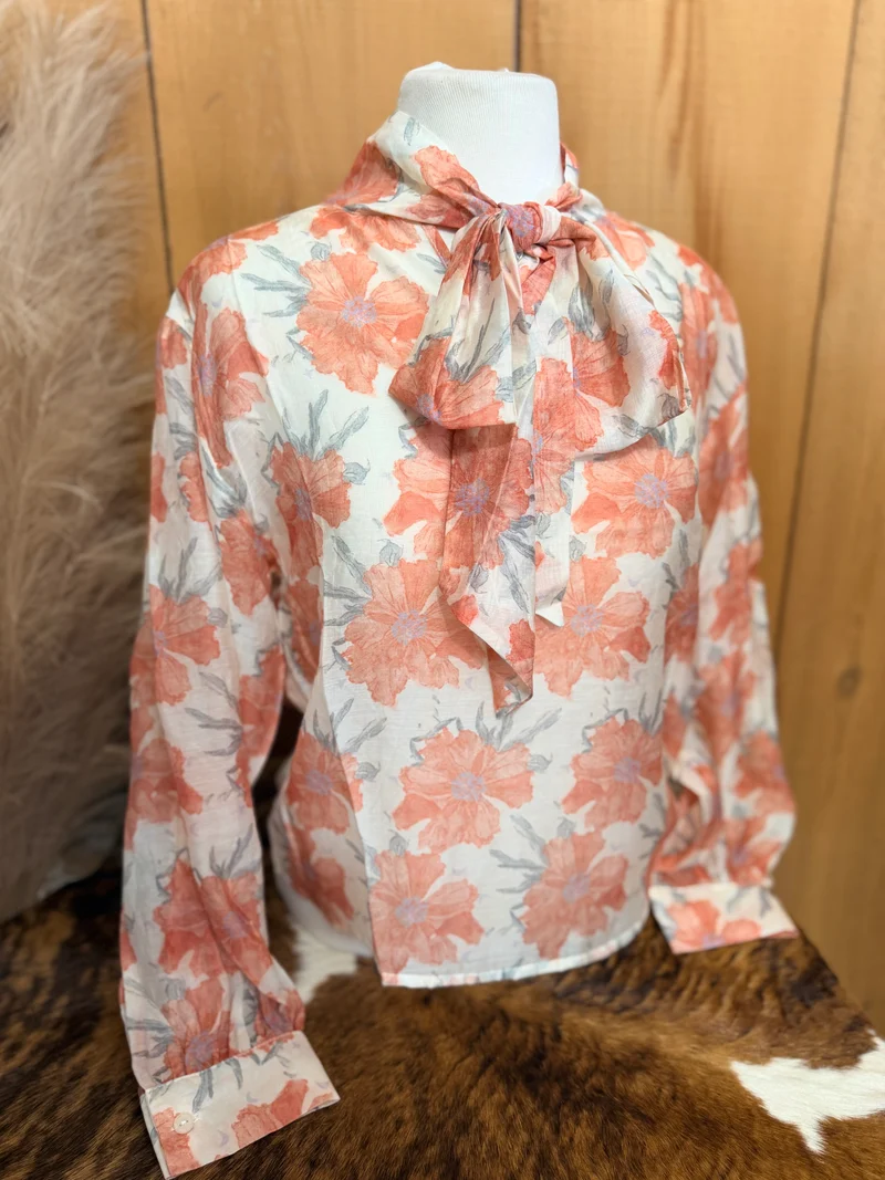 Floral Bow Tie Top