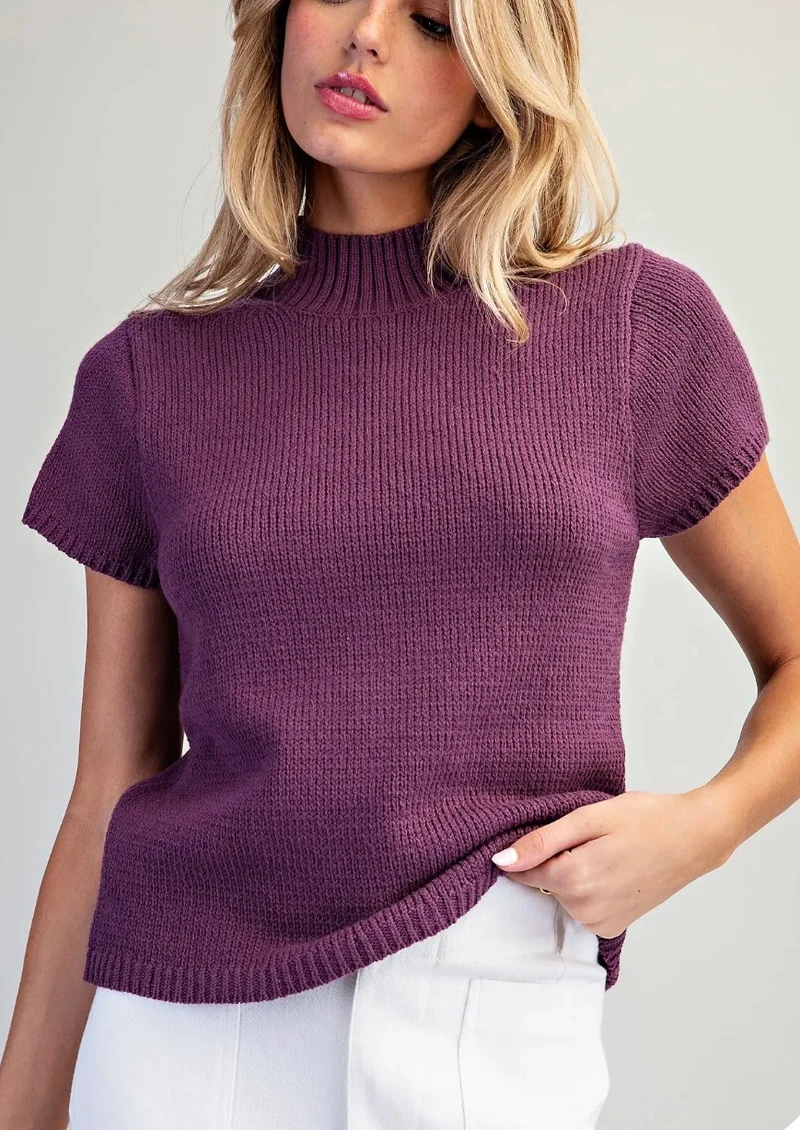 Plum Sweater Top