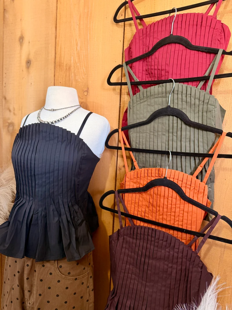 Pleated Cami Top
