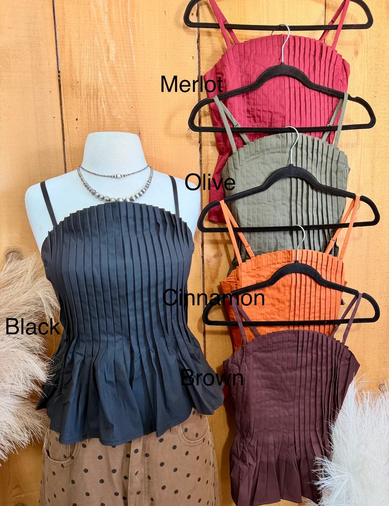 Pleated Cami Top