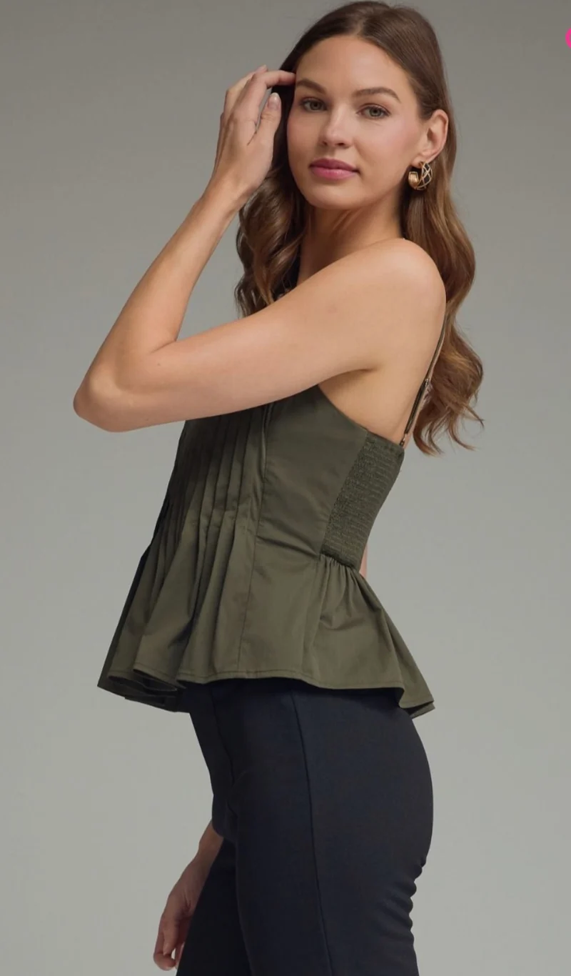 Pleated Cami Top