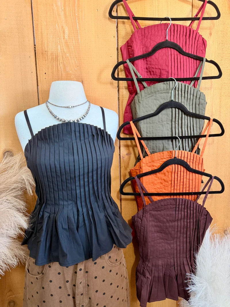 Pleated Cami Top