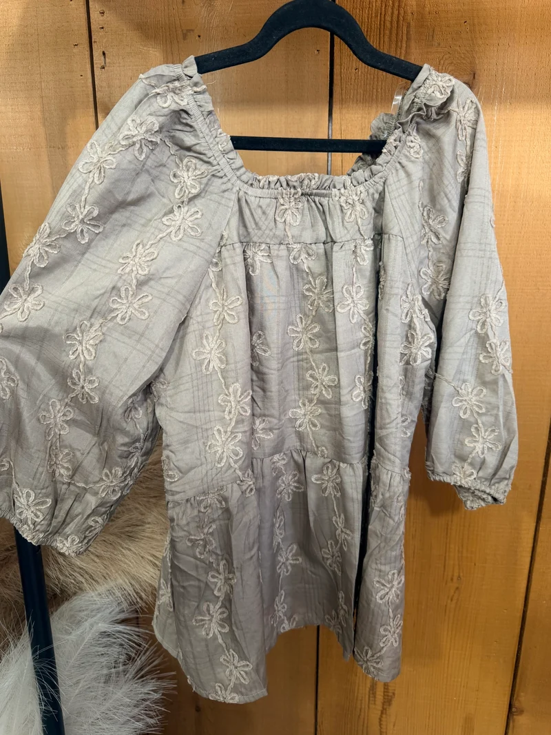 Girls Brown Floral Top