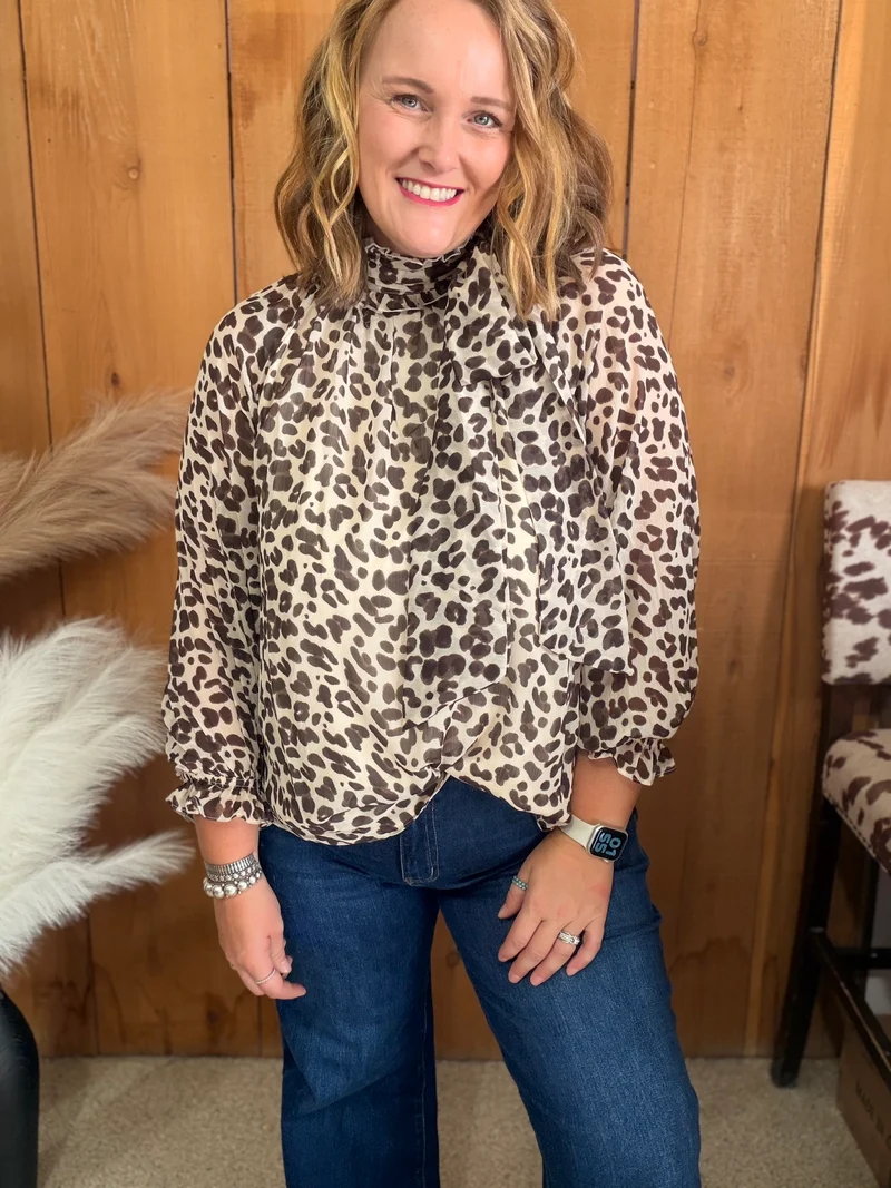 Taupe Bow Tie Top