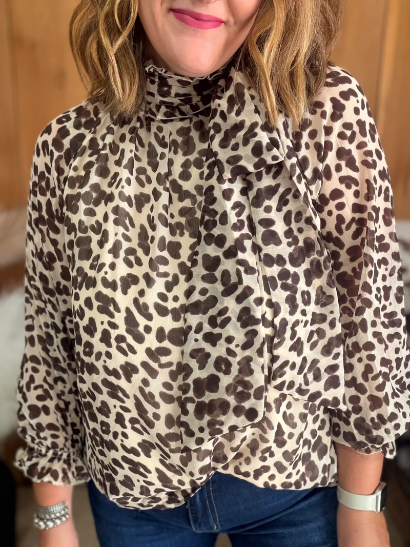 Taupe Bow Tie Top