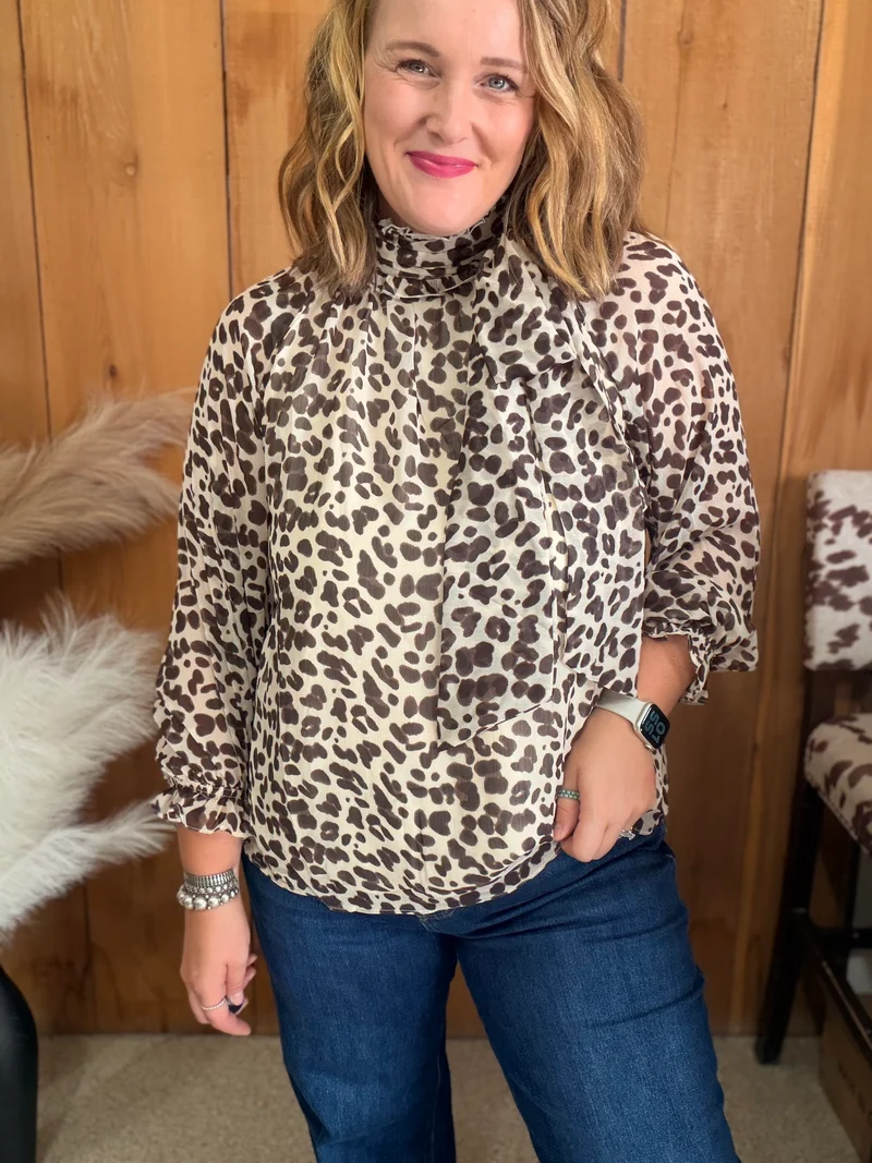 Taupe Bow Tie Top