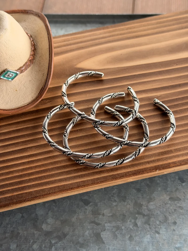 Navajo Made Sterling Silver Cuff Bracelets