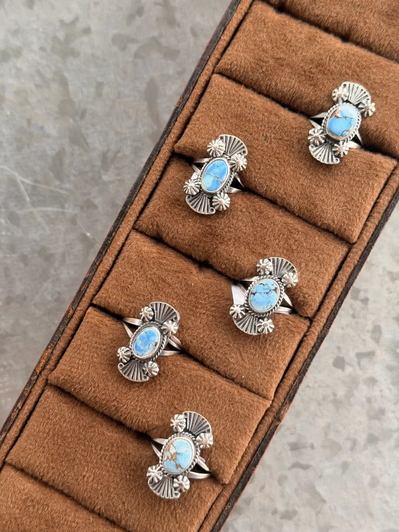 Harris Largo Navajo Lade Golden Hills Rings