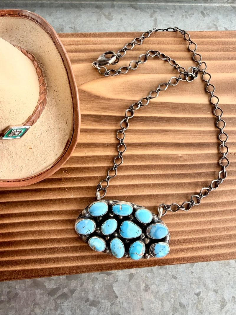 Shella Navajo Made Golden Hills Necklace