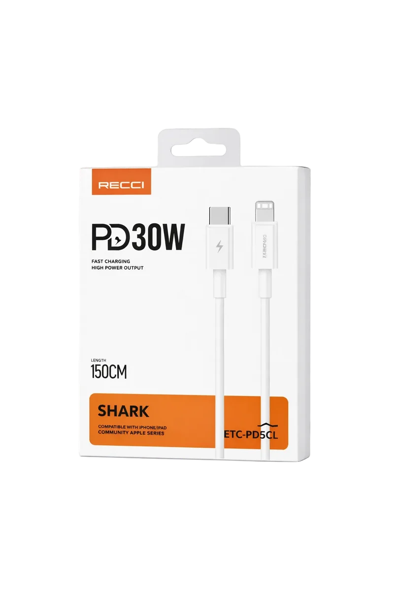 Recci RTC-P05CL 1.5m Type-C to Lightning PD 30W Fast Charging
