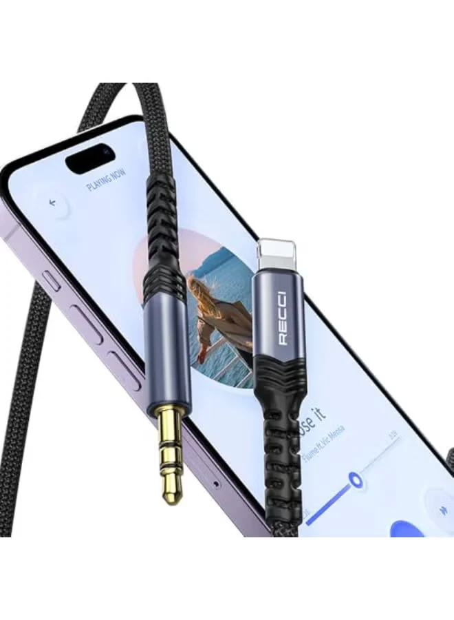 Recci RDS-A26 Lightning to 3.5mm AUX Audio Cable