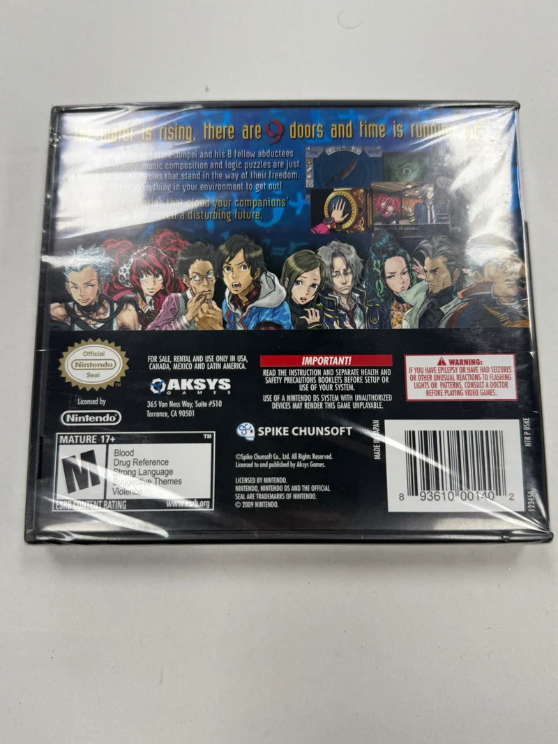 999 9 Hours, 9 Persons, 9 Doors - Nintendo DS