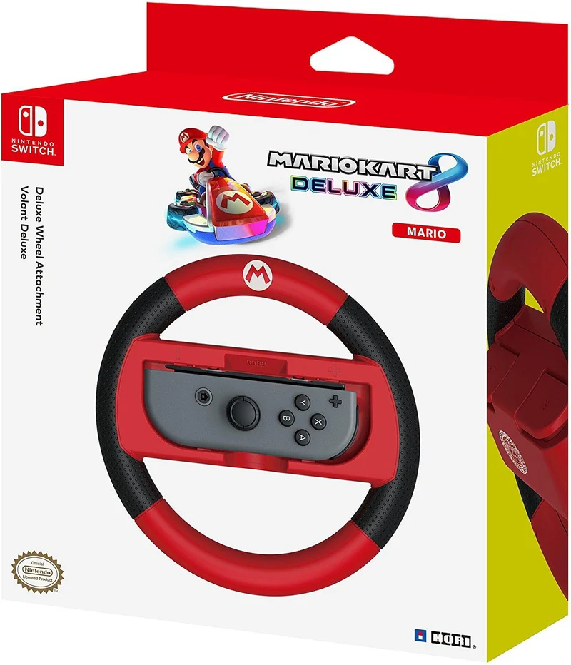 HORI - Nintendo Switch Mario Kart 8 Deluxe Wheel Attachment Mario Edition